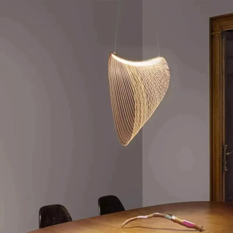 Birch Wood LED Pendant Light Nordic Designer Pendant Lamp