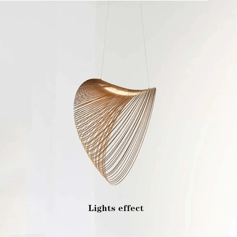 Birch Wood LED Pendant Light Nordic Designer Pendant Lamp