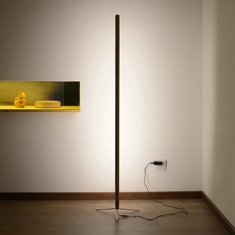 LED Wooden Standing Floor Lamp