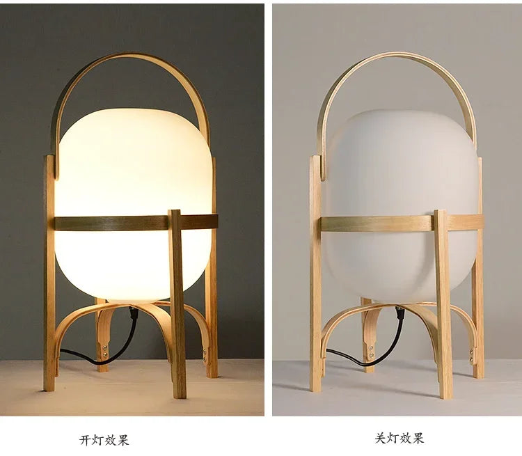 Floor Lamp Art Modern Simple Wood Light