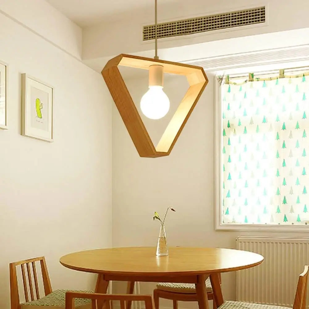 Creative Geometry Wood Pendant Light