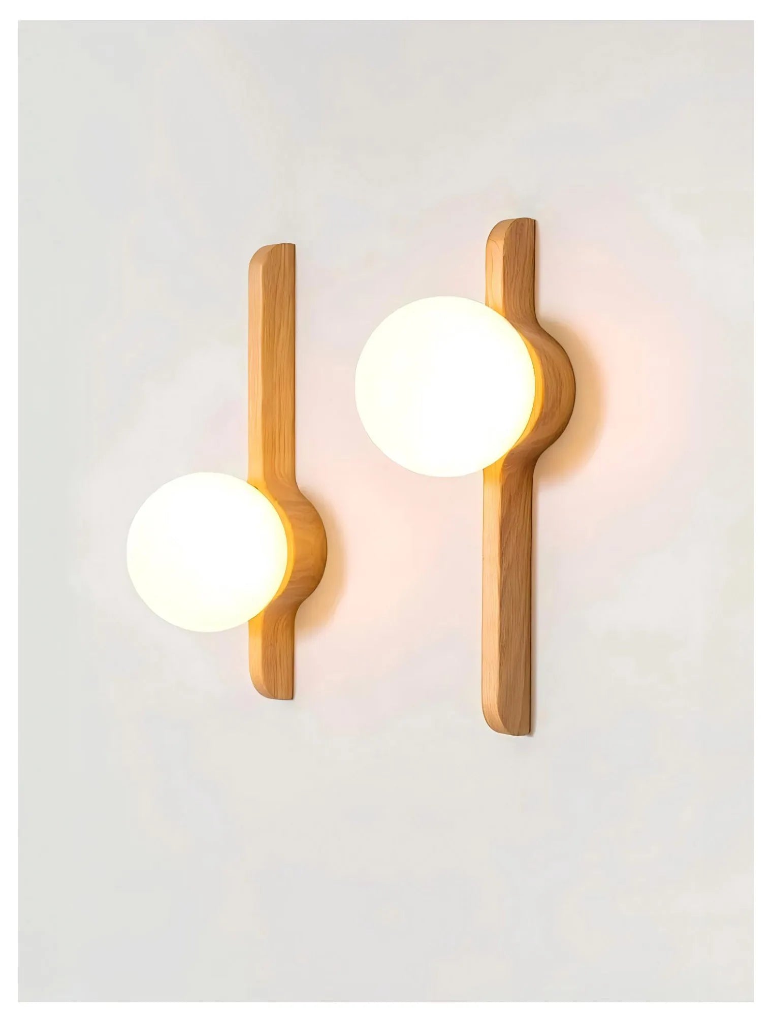 Globe Glass Moonlight Creative Walnut Wood,