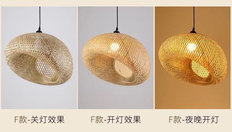 Bamboo Hand Weaving Pendant Light