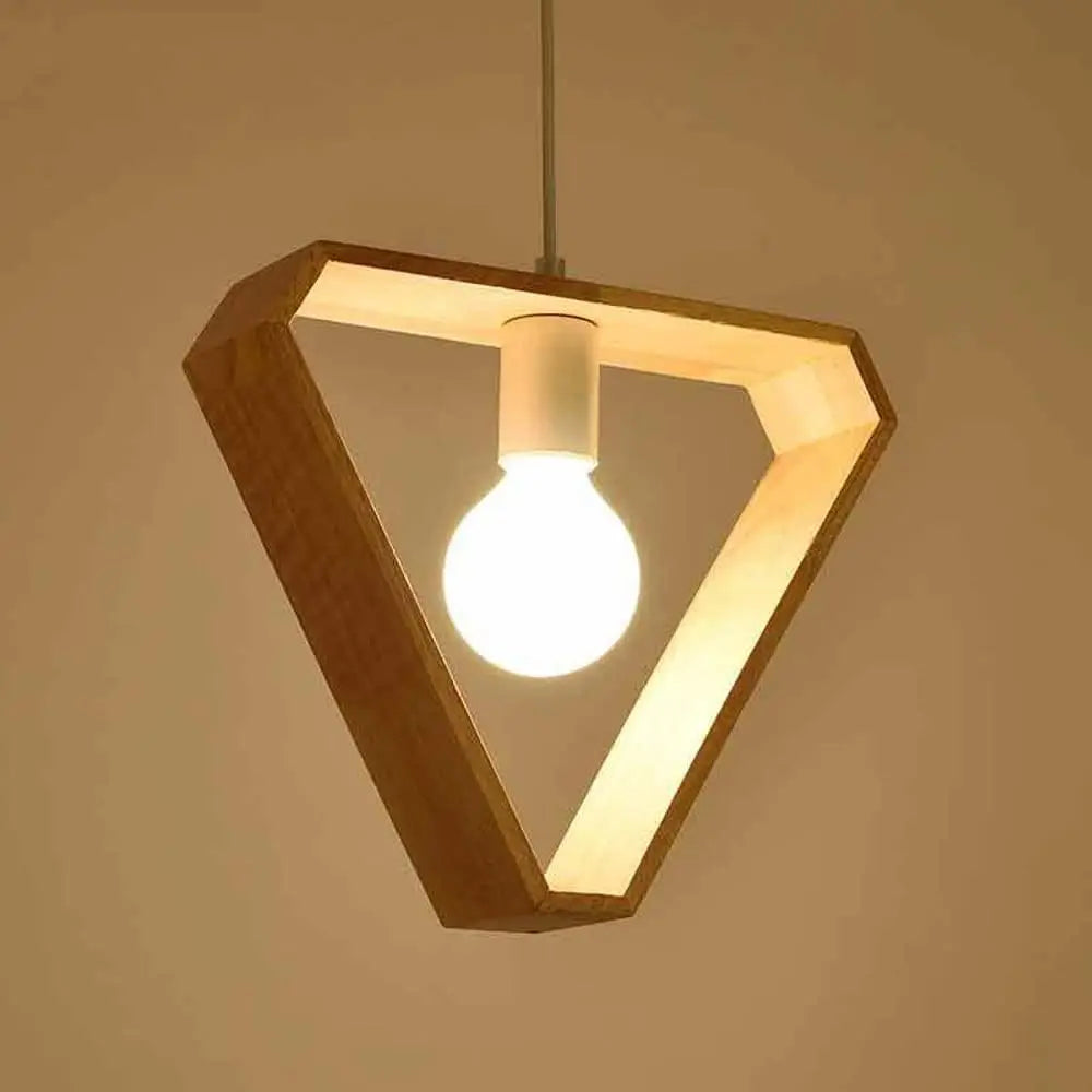 Creative Geometry Wood Pendant Light