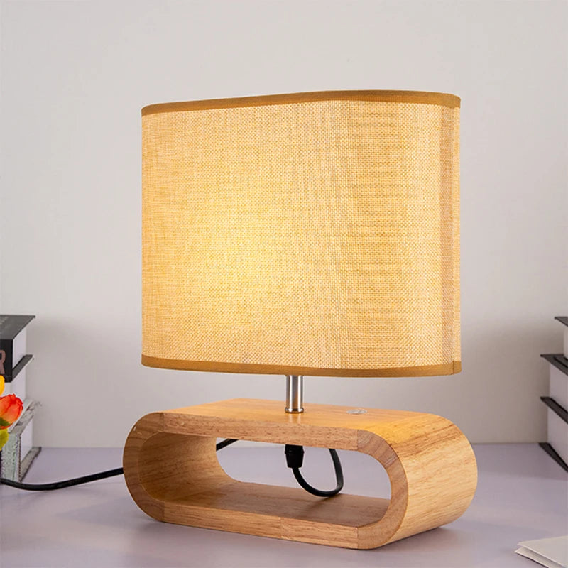Wooden Table Lamp For Bedroom