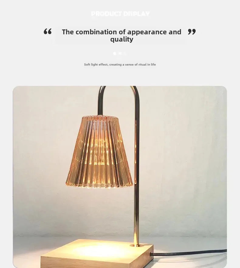 Adjustable Brightness Wooden Aromatherapy Candle Lamp