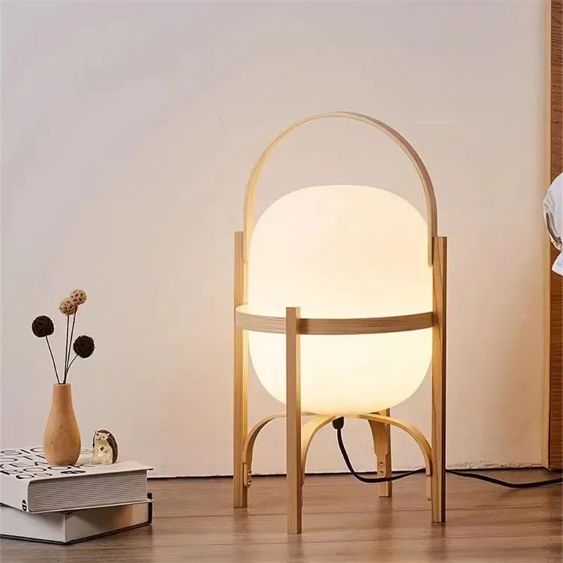 Floor Lamp Art Modern Simple Wood Light