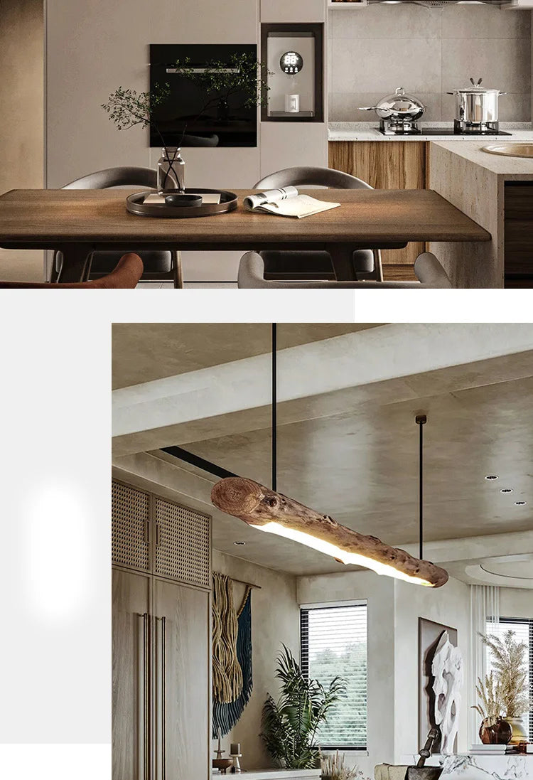 Minimalist Wood Pendant Lights Japanese Style
