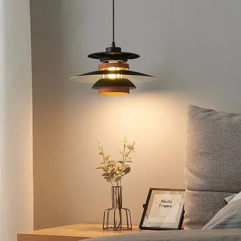 Danish Designer Walnut Led Pendant Lamp