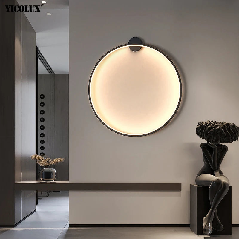 Simple Circle Background Decoration Lamp