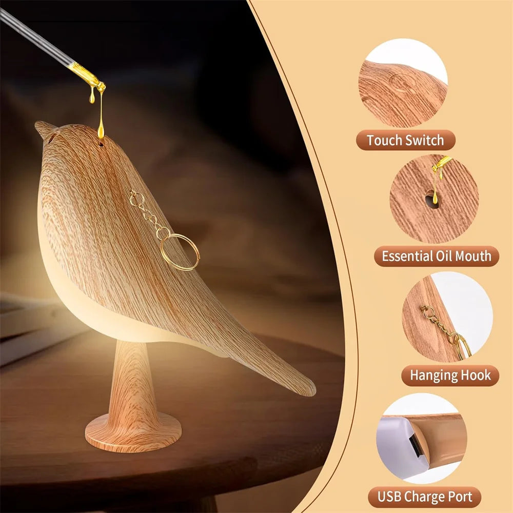 1pc LED Touch-Control Bird Lamp