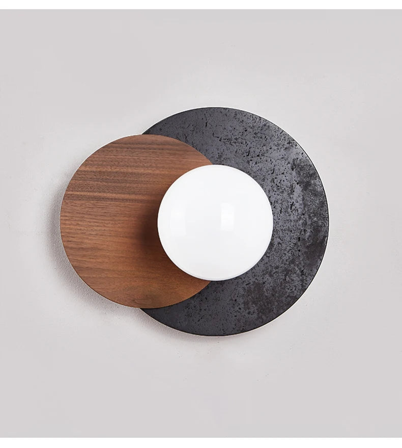 Led Black Stone Light Luxury High-End Atmosphere Wall Lamp