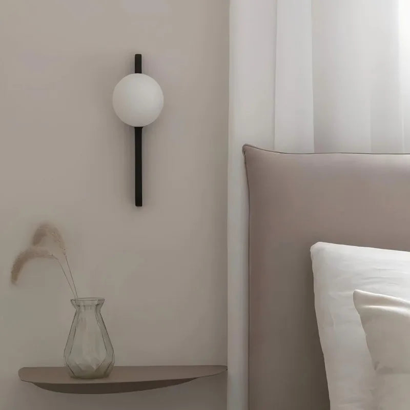 Globe Glass Moonlight Creative Walnut Wood,