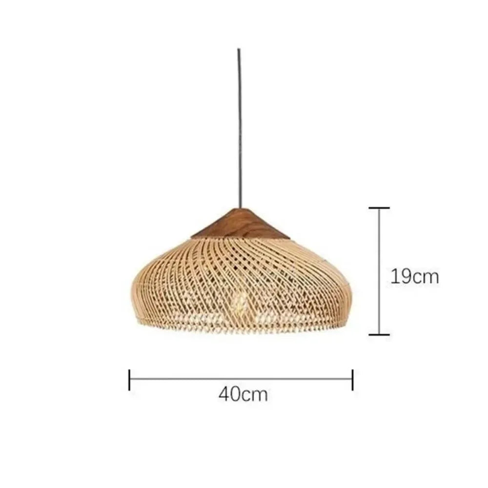 Handmade Rattan Black Pendant Light