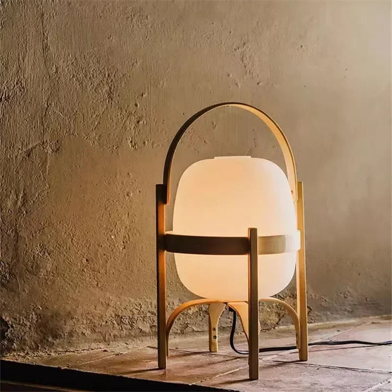 Floor Lamp Art Modern Simple Wood Light