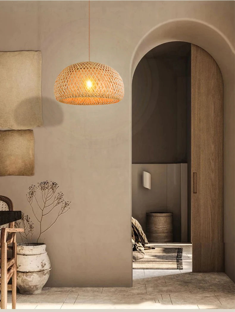 Bamboo Lantern 30cm Pendant Lamp