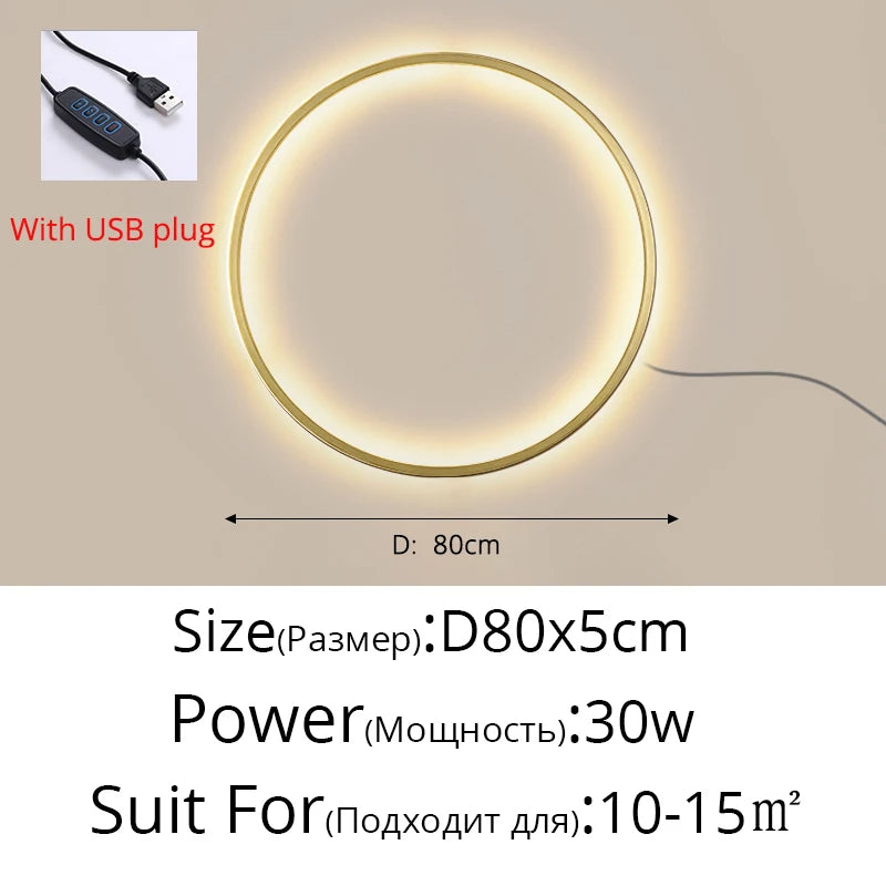 Simple Circle Background Decoration Lamp