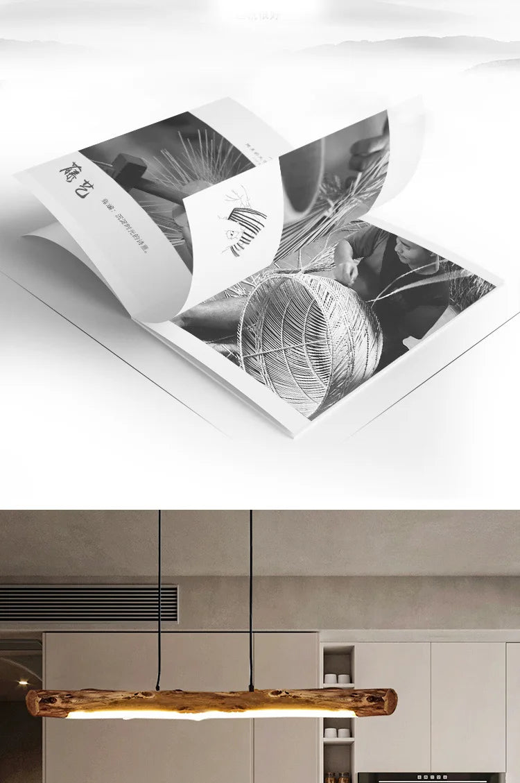 Minimalist Wood Pendant Lights Japanese Style