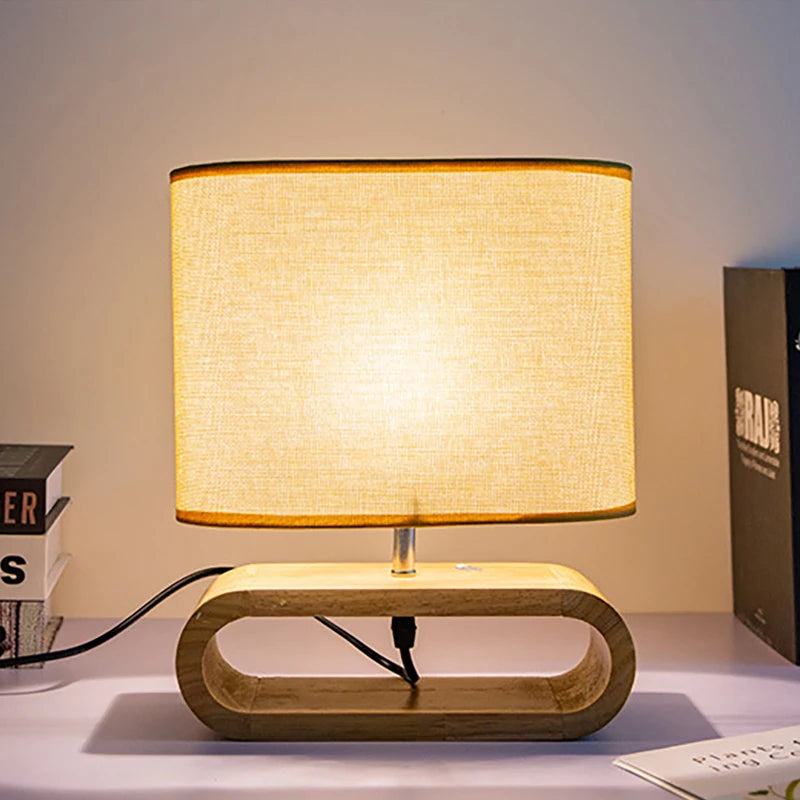 Wooden Table Lamp For Bedroom