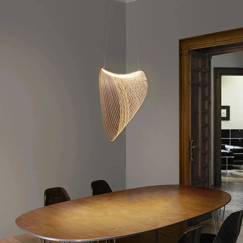 Birch Wood LED Pendant Light Nordic Designer Pendant Lamp
