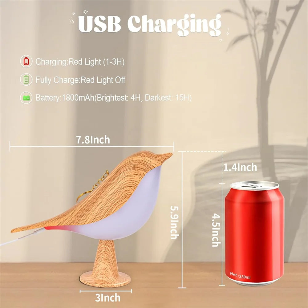 1pc LED Touch-Control Bird Lamp