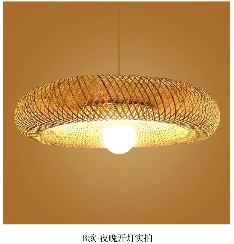 Bamboo Hand Weaving Pendant Light