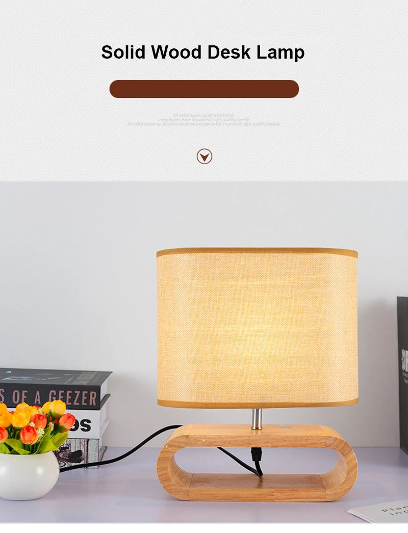 Wooden Table Lamp For Bedroom