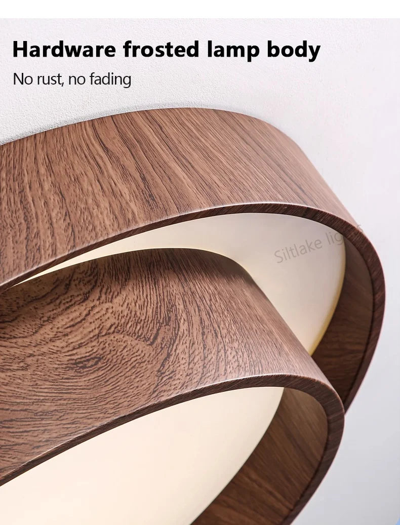 Bedroom ceiling lamp walnut color