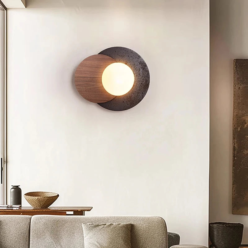 Led Black Stone Light Luxury High-End Atmosphere Wall Lamp