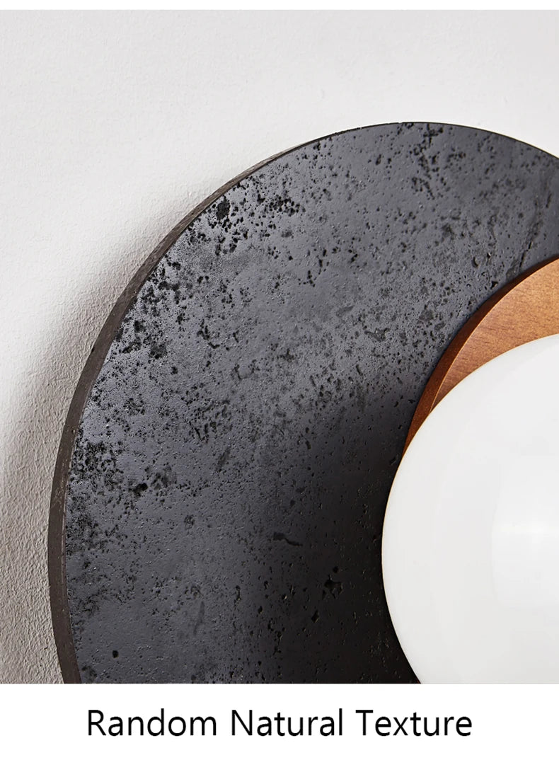 Led Black Stone Light Luxury High-End Atmosphere Wall Lamp