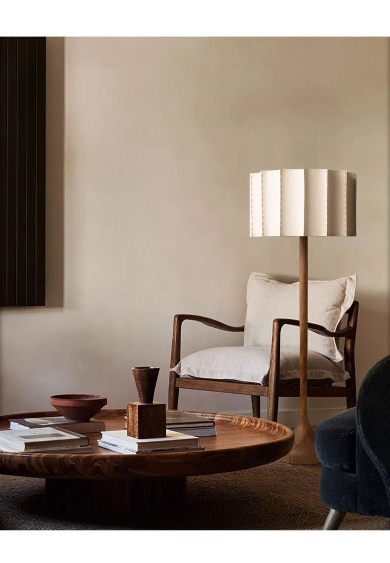 Wabi Sabi Style Wooden Standing Lamp