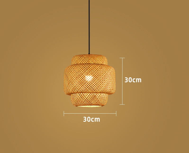 Bamboo Lantern 30cm Pendant Lamp