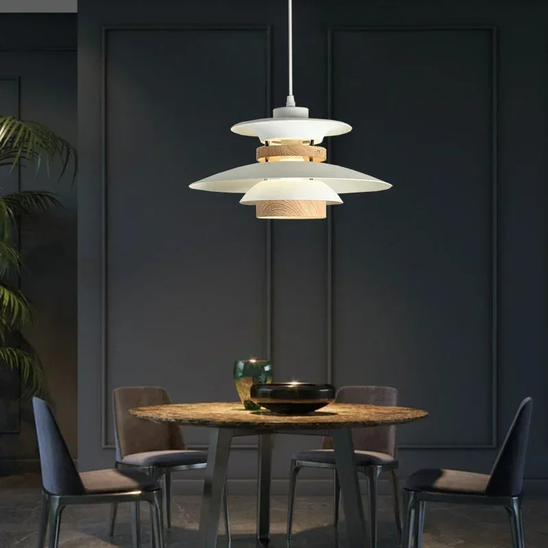 Danish Designer Walnut Led Pendant Lamp