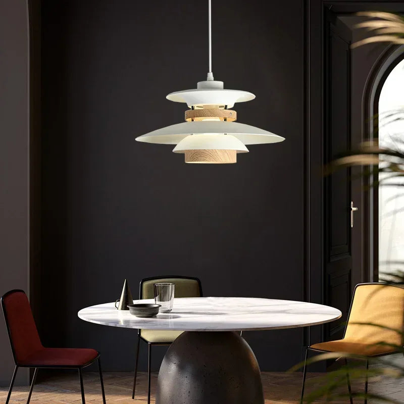 Danish Designer Walnut Led Pendant Lamp