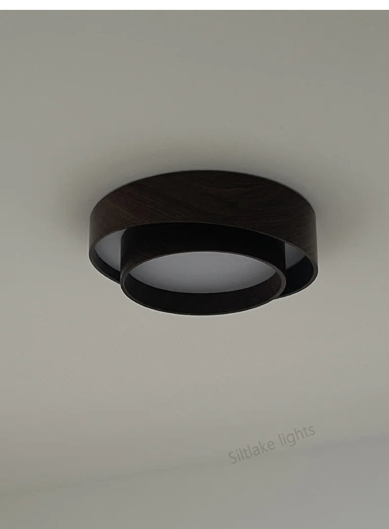 Bedroom ceiling lamp walnut color