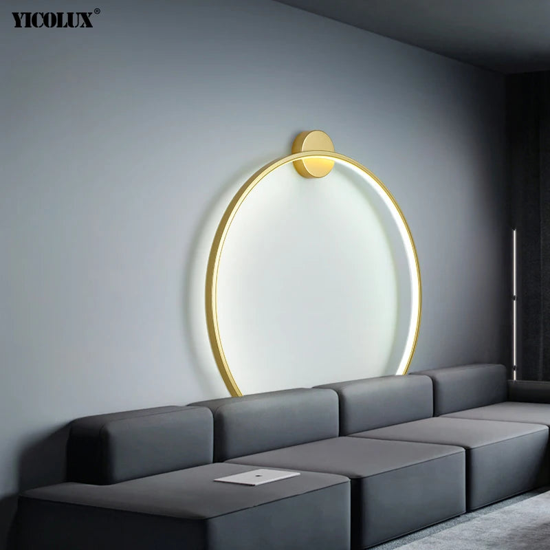 Simple Circle Background Decoration Lamp
