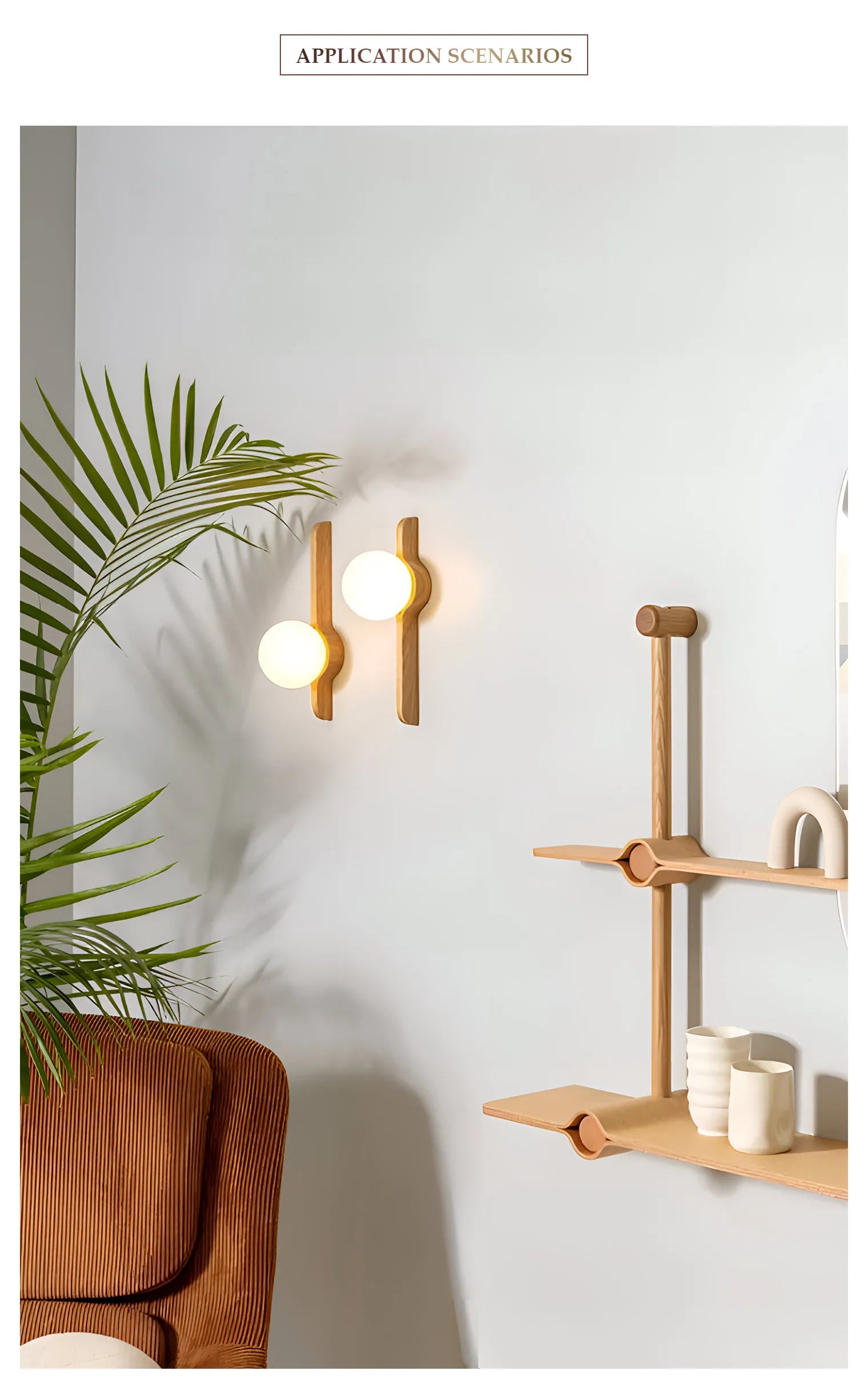 Globe Glass Moonlight Creative Walnut Wood,