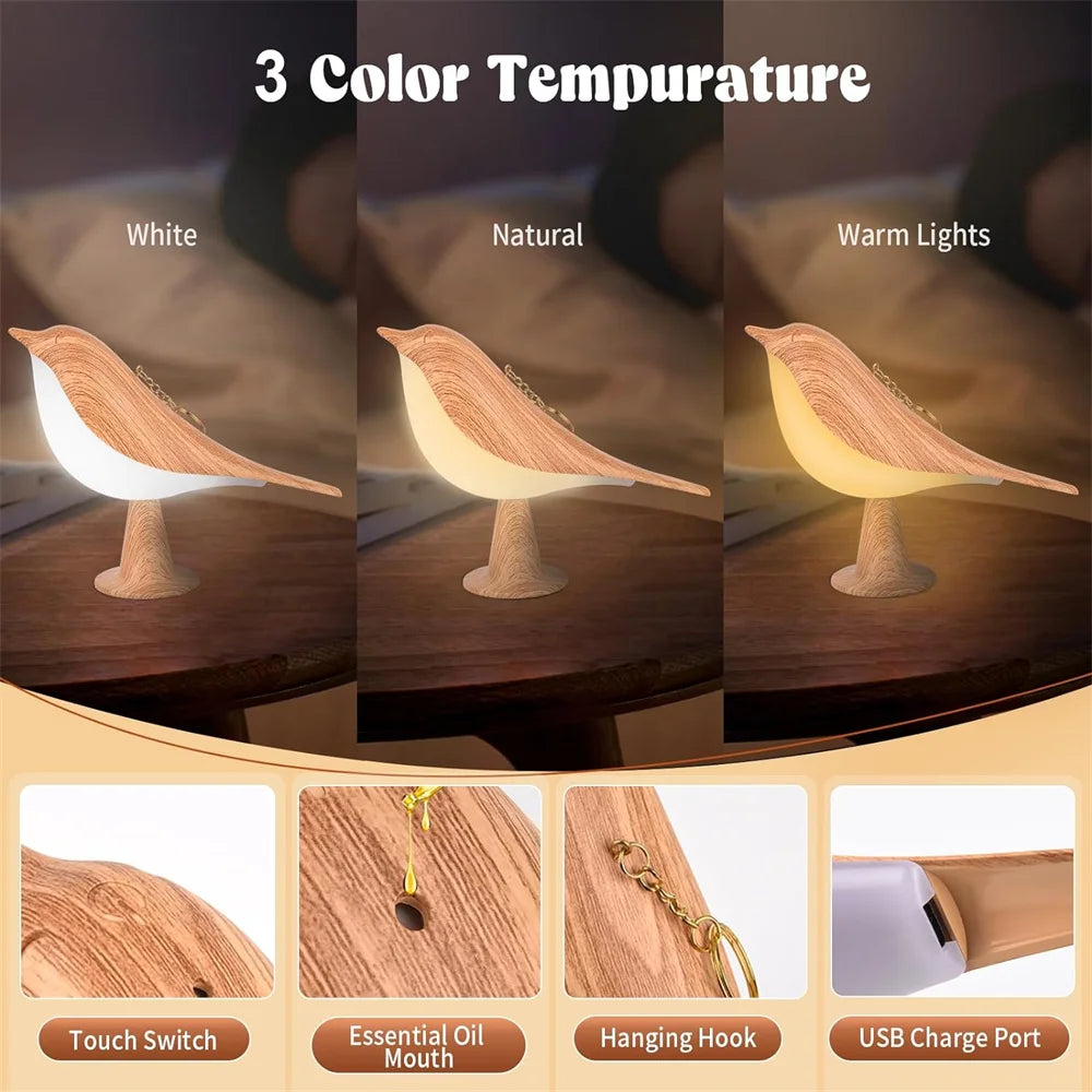 1pc LED Touch-Control Bird Lamp