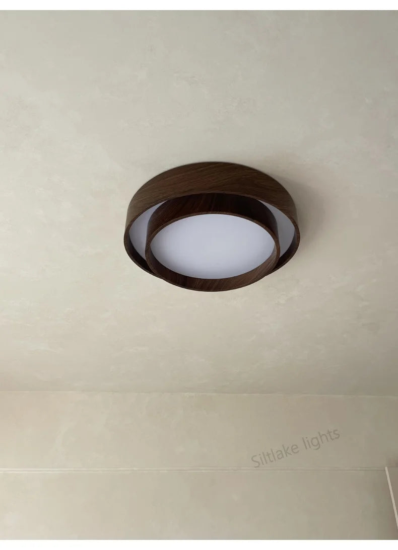 Bedroom ceiling lamp walnut color