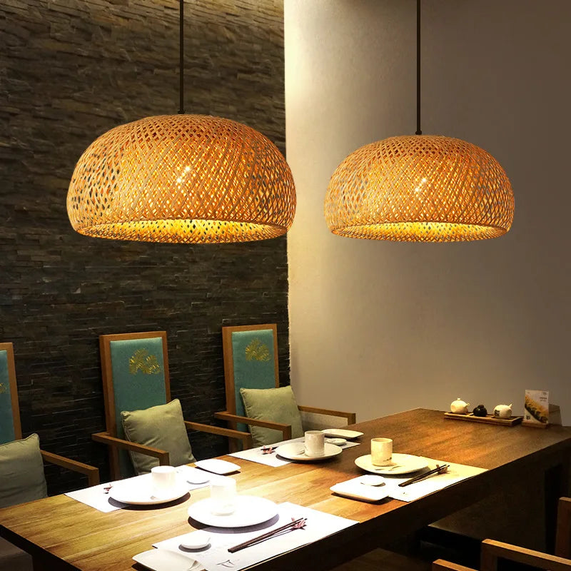 Bamboo Lantern 30cm Pendant Lamp