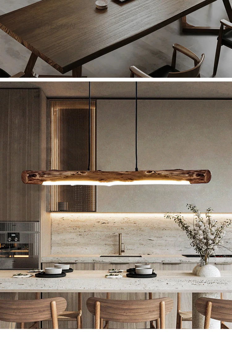 Minimalist Wood Pendant Lights Japanese Style