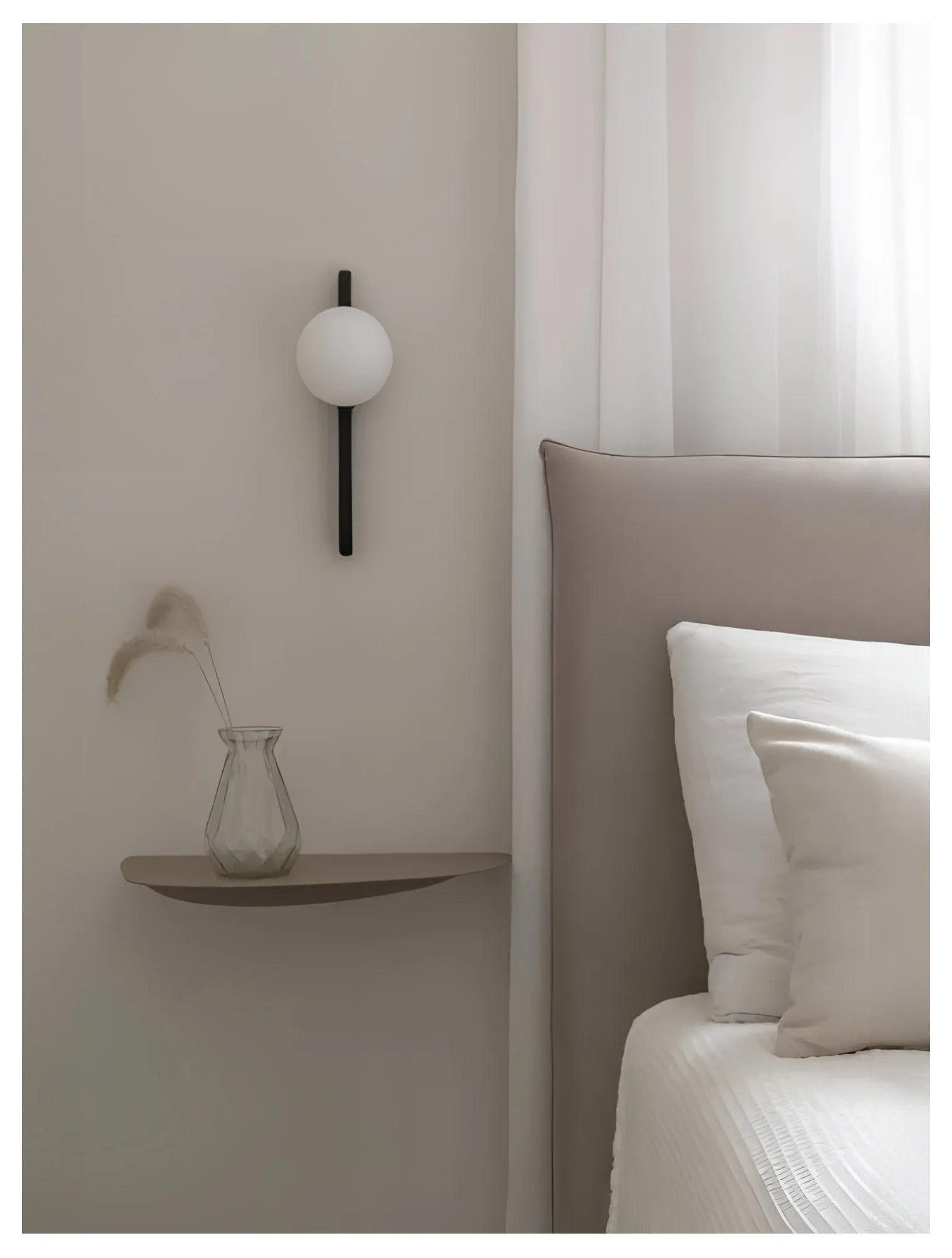 Globe Glass Moonlight Creative Walnut Wood,