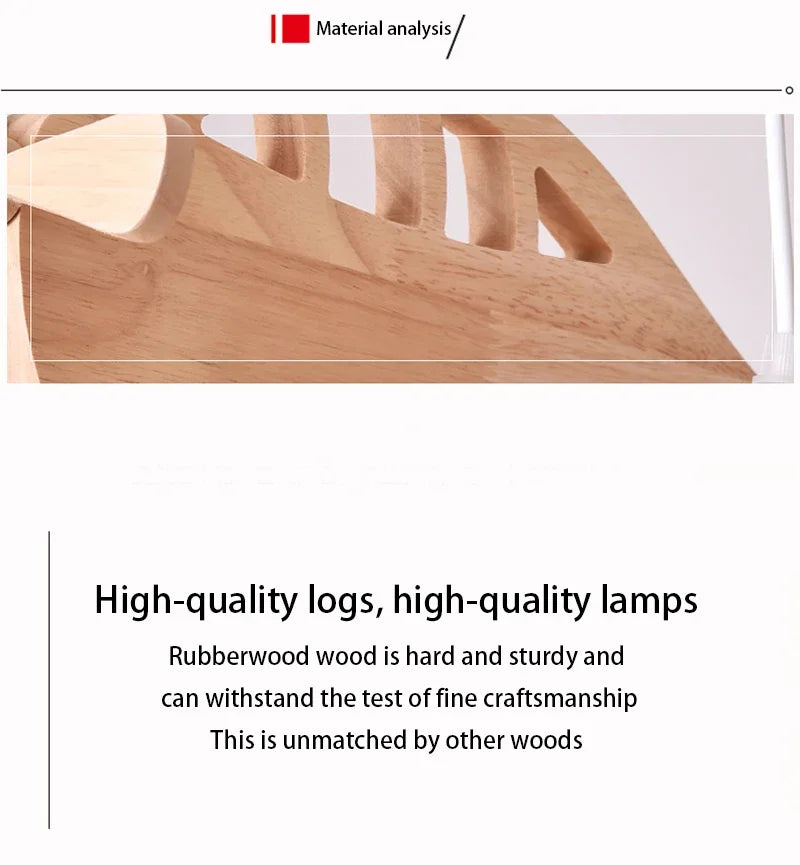 Kids Room Nordic Solid Wood Plane Chandelier