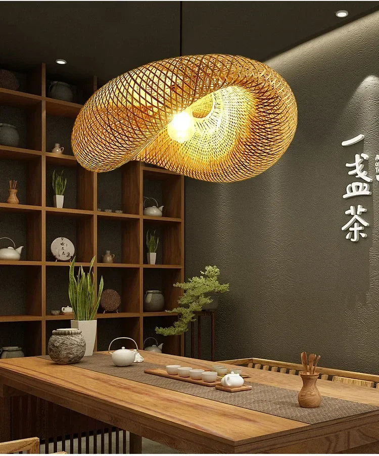 Bamboo Hand Weaving Pendant Light