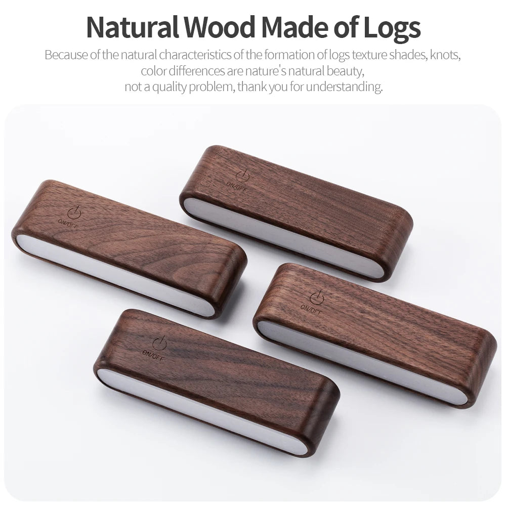 Nordic Wood LED Desk Lamp Branches Storage