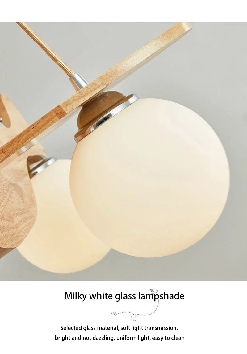 Kids Room Nordic Solid Wood Plane Chandelier