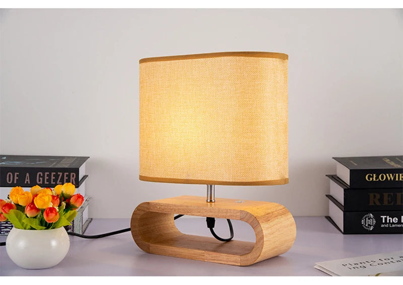 Wooden Table Lamp For Bedroom