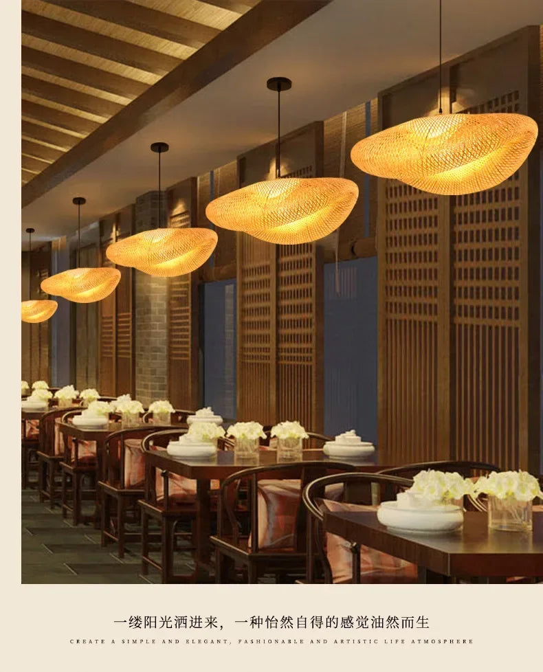 Bamboo Hand Weaving Pendant Light