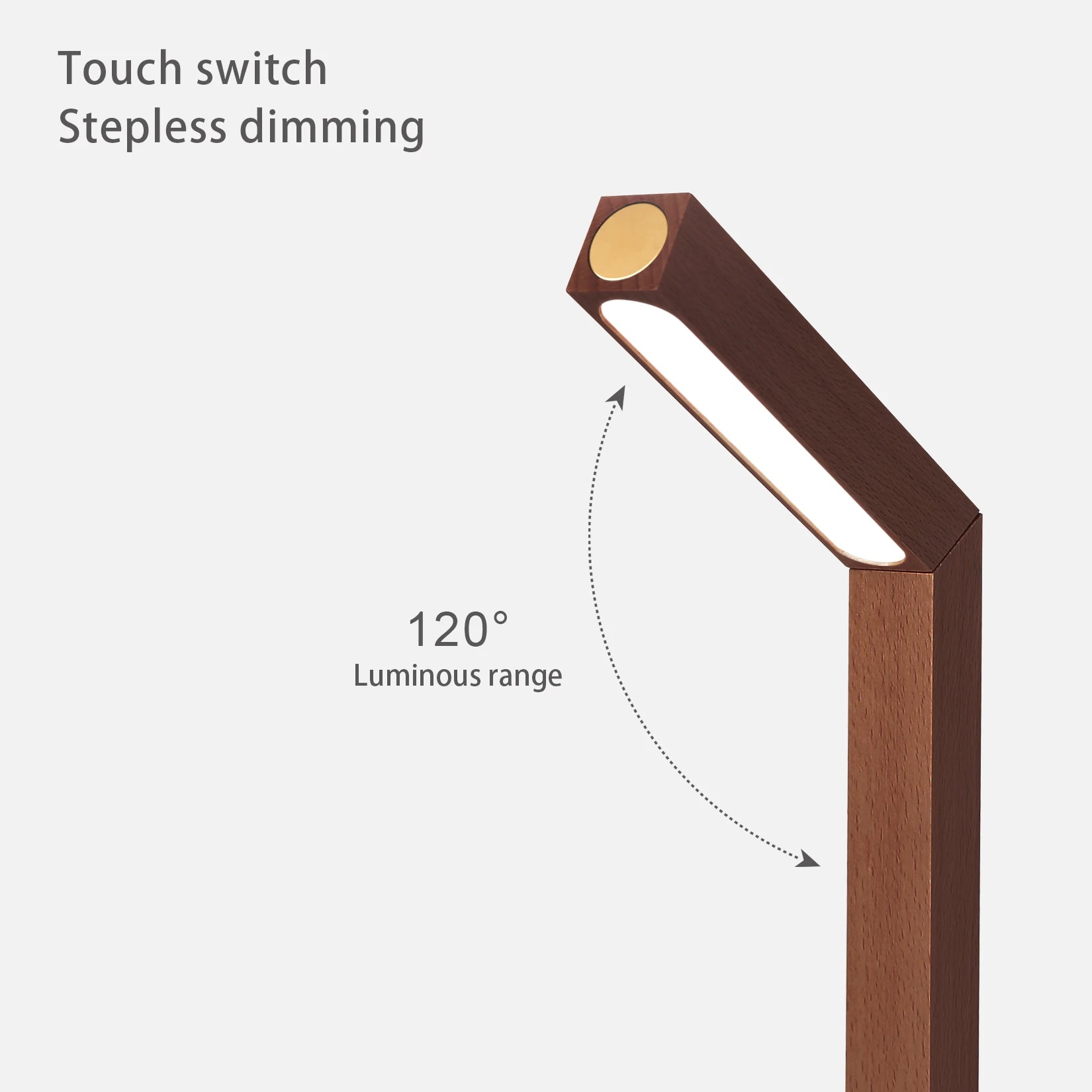 Wooden Table Lamp Bedroom Rotating Bedside Lamp