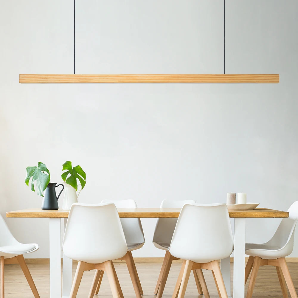 Nordic Wood Pendant Lights LED Modern Hanging Lamp